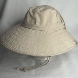 Sun Protection Zone Outdoor Wide Beige Khaki Booney Hat UPF 50+ Adjustable Cap